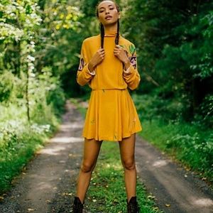 NEW Free People Gemma Minidress  Open Back XS